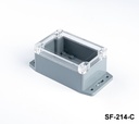 [SF-214-C-0-D-0] SF-214 IP-65 Montaj Ayaklı Contalı Kutu (Koyu Gri, Şeffaf Kapak) 1518