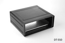 [dt-550-0-0-d-a] DT-550 Aluminium Desktop Enclosure (black, w mounting plate, flat panel, no ventilation++ 12989