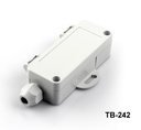 [TB-242-0-0-G-V0] TB-242 Rakorlu IP-67 Bağlantı Kutuları (Açık Gri, ABS, V0) 13793