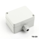 [TB-520-0-0-G-V0] TB-520 IP-67 Bağlantı Kutusu (Açık Gri, Tek Rakorlu, ABS, V0)