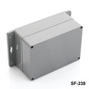[SF-238-0-0-D-0] SF-238 IP-67 Montaj Ayaklı Contalı Kutu (Koyu Gri, Düz Kapak, HB)+