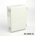 [EC-2535-15-0-G-0] EC-2535 IP-67 Plastik Pano (Açık Gri, ABS, Montaj Plakalı, Düz Kapak, Kalınlık 150mm)