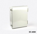 [EC-4050-0-0-G-0] EC-4050 IP-65 Plastik Pano (Açık Gri, ABS, Montaj Plakalı, Düz Kapak)