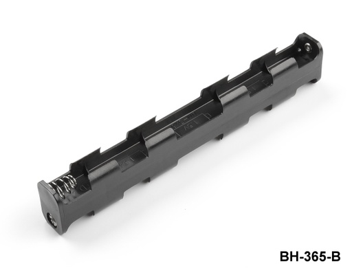 [BH-365-B] BH-365-B 6 adet UM-3 / AA boy kalem pil için tutucu (Uç Uca 3+3) (9V Çıtçıt Başlıklı)