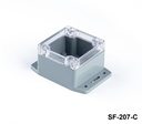 [SF-207-C-0-D-0] SF-207 IP-67 Montaj Ayaklı Contalı Kutu (Koyu Gri, Şeffaf Kapak) 1571