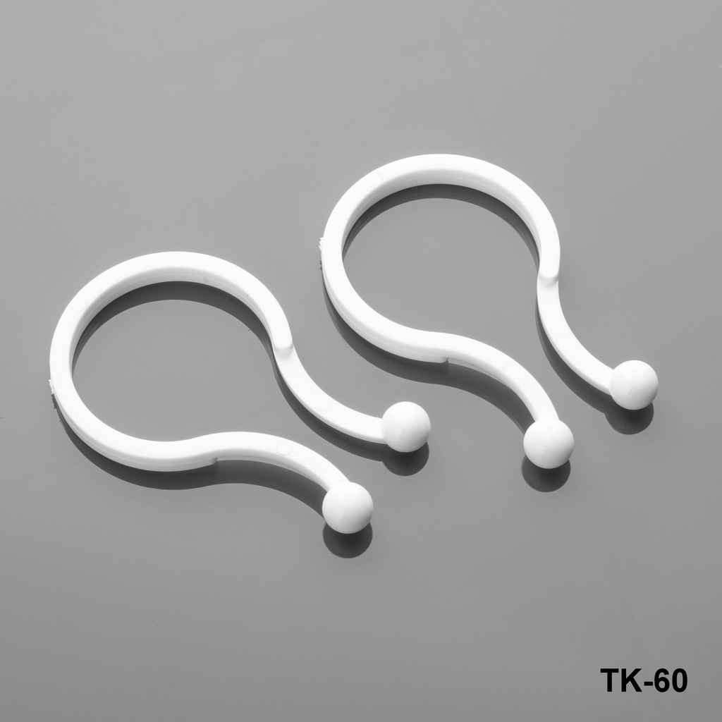 [TK-060-0-0-B-0] Kablo Tespit Klipsi (Beyaz, 25.4mm) 1893