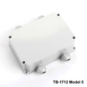 [tb-1712-m5-0-g-v0] tb-1712 ip-67 rakorlu ip-67 bağlantı kutusu (açık gri, model 5, v0)+ 12904