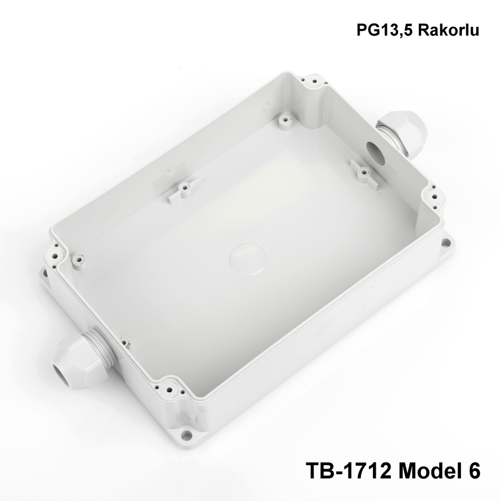 [tb-1712-m6-0-g-v0] tb-1712 ip-67 rakorlu ip-67 bağlantı kutusu (açık gri, model 6, v0)