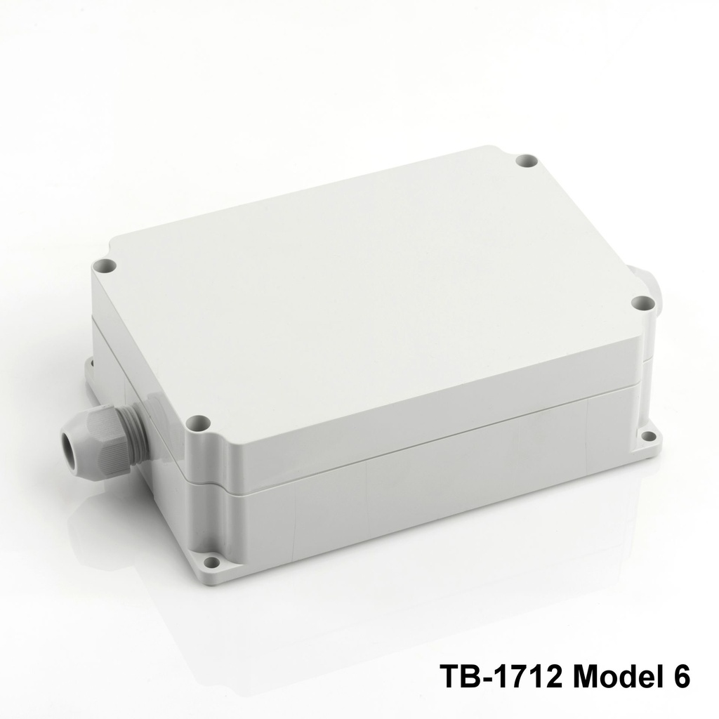 [tb-1712-m6-0-g-v0] tb-1712 ip-67 rakorlu ip-67 bağlantı kutusu (açık gri, model 6, v0)+ 12908