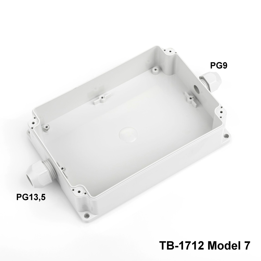 [tb-1712-m7-0-g-v0] tb-1712 ip-67 rakorlu ip-67 bağlantı kutusu (açık gri, model 7, v0)