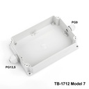 [tb-1712-m7-0-g-v0] tb-1712 ip-67 rakorlu ip-67 bağlantı kutusu (açık gri, model 7, v0)