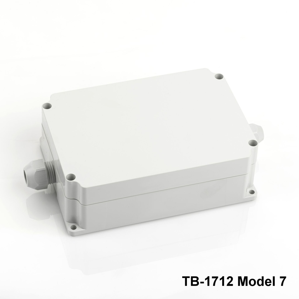 [tb-1712-m7-0-g-v0] tb-1712 ip-67 rakorlu ip-67 bağlantı kutusu (açık gri, model 7, v0)+ 12911