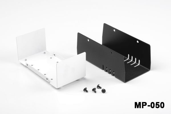 [mp-050-0-0-m-0] mp-050 metal proje kutusu (beyaz taban, siyah üst kapak)+