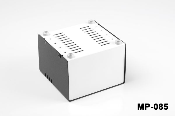 [mp-085-0-0-m-0] mp-085 metal proje kutusu (beyaz taban, siyah üst kapak)++