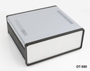 [dt-550-0-0-d-a] dt-550 masa tipi laboratuvar kutusu (koyu gri, montaj plakalı, düz panel, havalandırmas