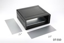 [dt-550-0-0-s-a] dt-550 masa tipi laboratuvar kutusu (siyah, montaj plakalı, düz panel, havalandırmasız+ 12988