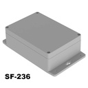 [SF-236-0-0-D-0] SF-236 IP-67 Montaj Ayaklı Contalı Kutu (Koyu Gri, ABS, Düz Kapak) 14089