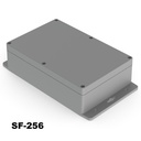 [SF-256-0-0-D-0] SF-256 IP-67 Montaj Ayaklı Contalı Kutu (Koyu Gri, ABS, Etiket Havuzsuz, Düz Kapak, HB)