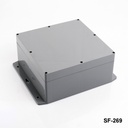 [SF-269-0-0-D-0] SF-269 IP-67 Montaj Ayaklı Contalı Kutu (Koyu Gri, Düz Kapak)