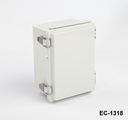[EC-1318-0-0-G-0] EC-1318 IP-65 Plastik Pano (Açık Gri, ABS, Montaj Plakalı, Düz Kapak)