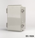 [EC-1624-11-0-G-G] EC-1624 IP-67 Plastik Pano (Açık Gri, ABS, Montaj Plakalı, Düz Kapak, Kalınlık 112mm)