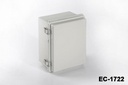 [EC-1722-0-0-G-0] EC-1722 IP-65 Plastik Pano (Açık Gri, ABS, Montaj Plakalı, Düz Kapak)