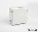 [EC-2121-13-0-G-0] EC-2121 IP-65 Plastik Pano (Açık Gri, ABS, Montaj Plakalı, Düz Kapak, Kalınlık 130mm)