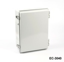 [EC-3040-16-0-G-0] EC-3040 IP-65 Plastik Pano (Açık Gri, ABS, Montaj Plakalı, Düz Kapak, Kalınlık 160mm, HB) 14773